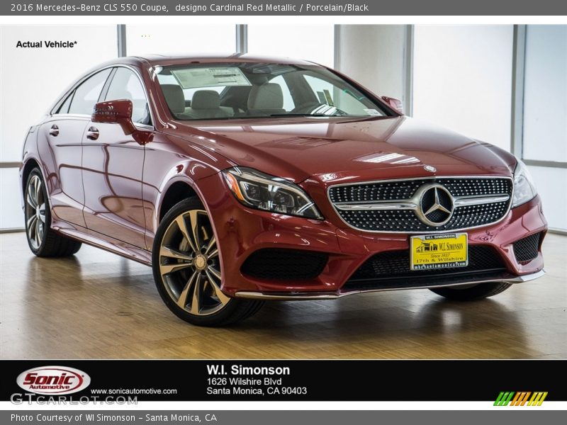 designo Cardinal Red Metallic / Porcelain/Black 2016 Mercedes-Benz CLS 550 Coupe