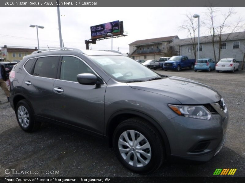 Gun Metallic / Charcoal 2016 Nissan Rogue S AWD