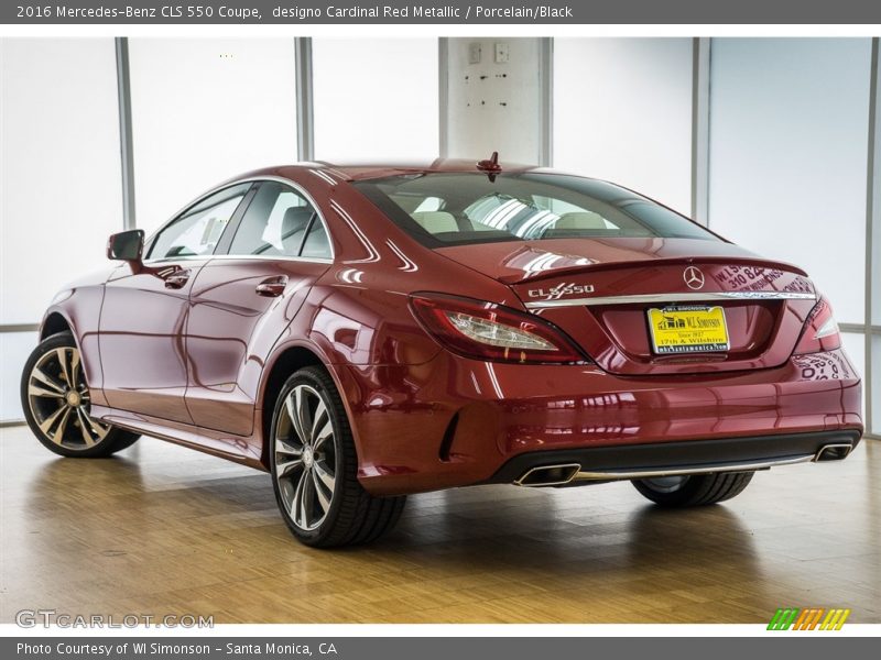 designo Cardinal Red Metallic / Porcelain/Black 2016 Mercedes-Benz CLS 550 Coupe