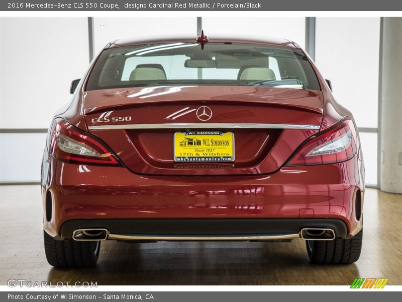 designo Cardinal Red Metallic / Porcelain/Black 2016 Mercedes-Benz CLS 550 Coupe