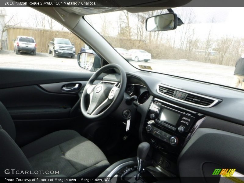 Gun Metallic / Charcoal 2016 Nissan Rogue S AWD
