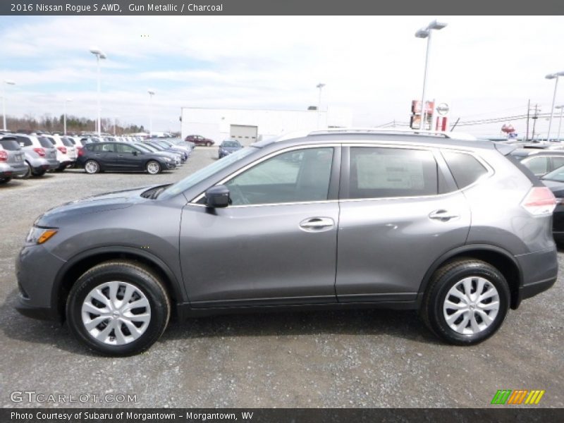 Gun Metallic / Charcoal 2016 Nissan Rogue S AWD