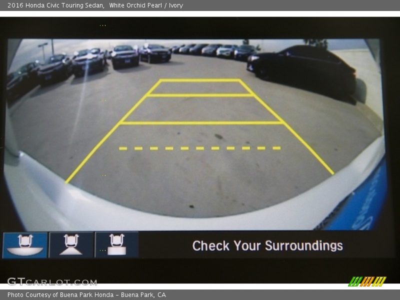 White Orchid Pearl / Ivory 2016 Honda Civic Touring Sedan