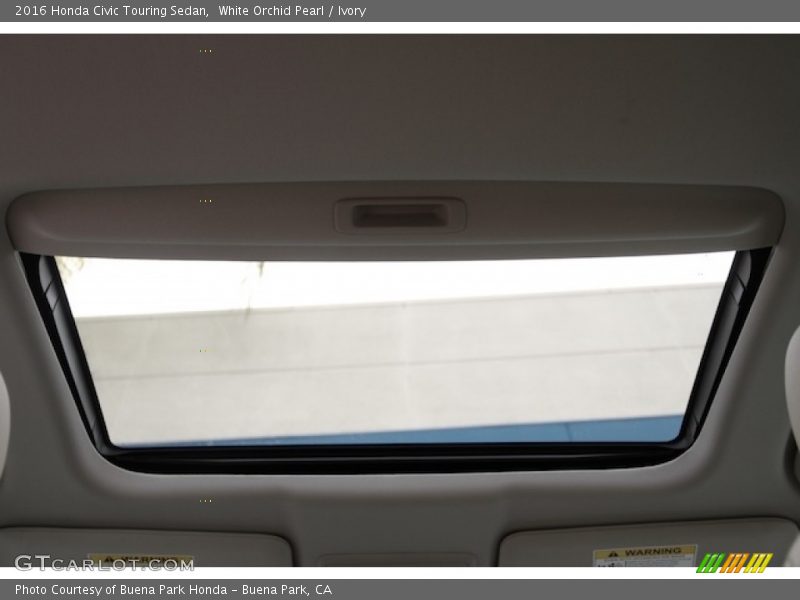 White Orchid Pearl / Ivory 2016 Honda Civic Touring Sedan