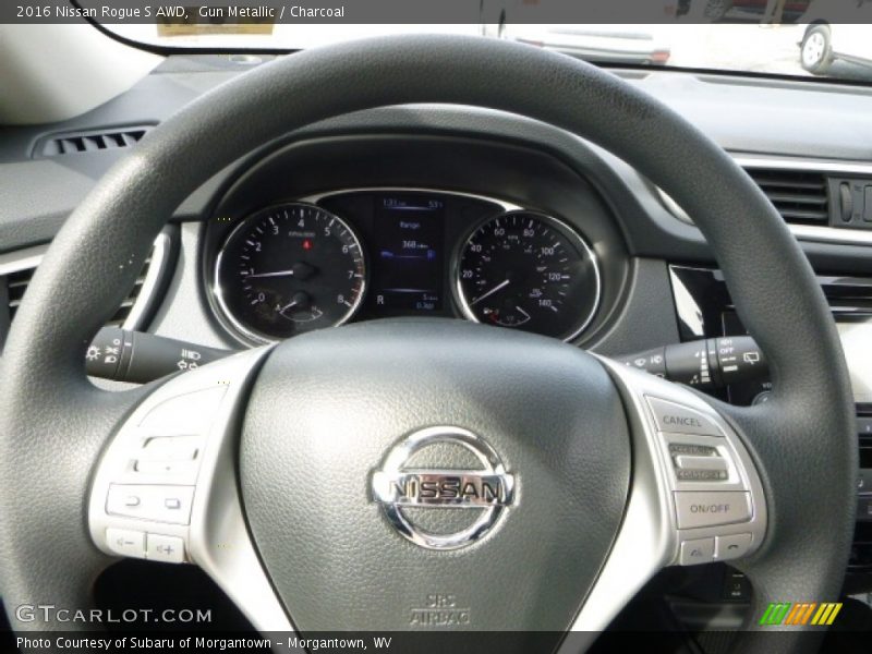 Gun Metallic / Charcoal 2016 Nissan Rogue S AWD
