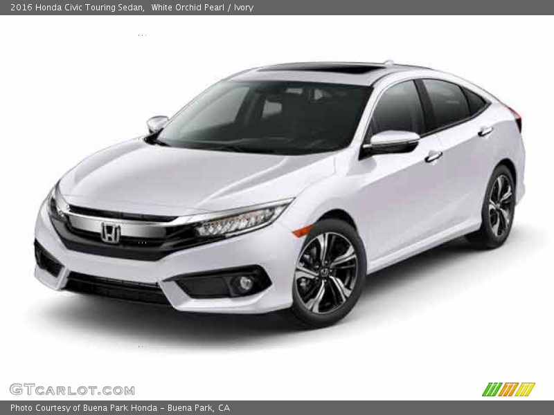 White Orchid Pearl / Ivory 2016 Honda Civic Touring Sedan