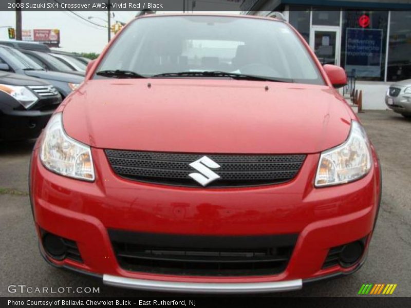 Vivid Red / Black 2008 Suzuki SX4 Crossover AWD