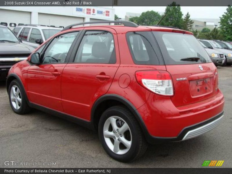 Vivid Red / Black 2008 Suzuki SX4 Crossover AWD