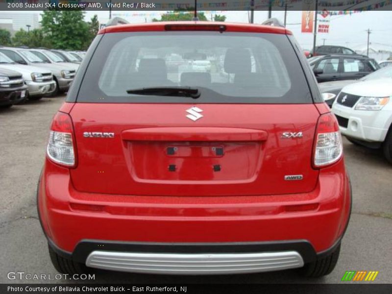 Vivid Red / Black 2008 Suzuki SX4 Crossover AWD