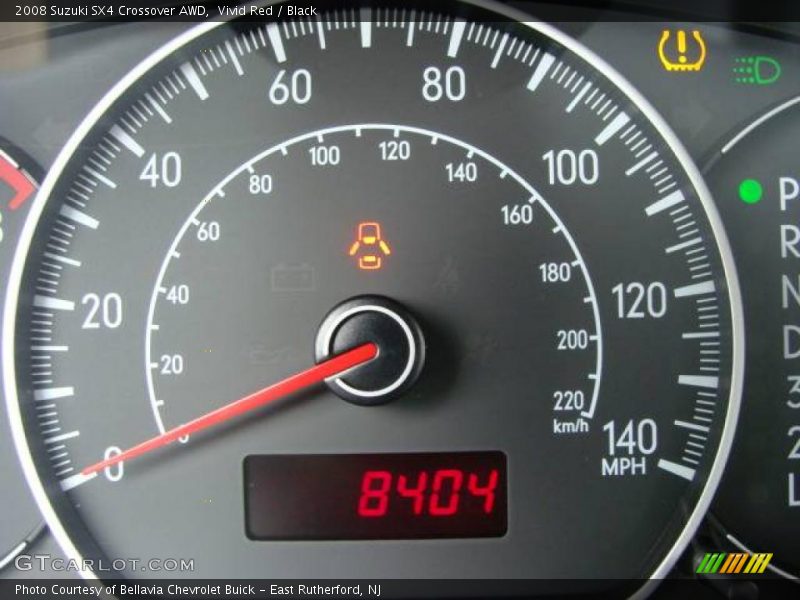 Vivid Red / Black 2008 Suzuki SX4 Crossover AWD