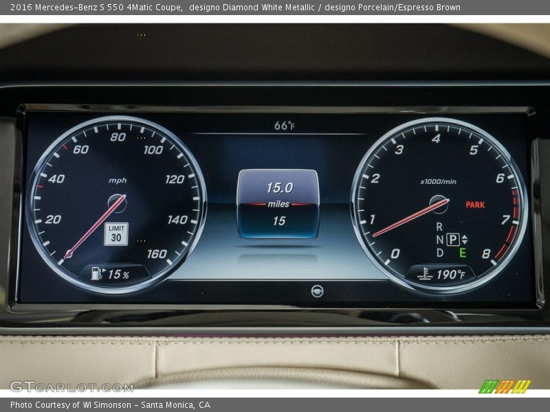 designo Diamond White Metallic / designo Porcelain/Espresso Brown 2016 Mercedes-Benz S 550 4Matic Coupe