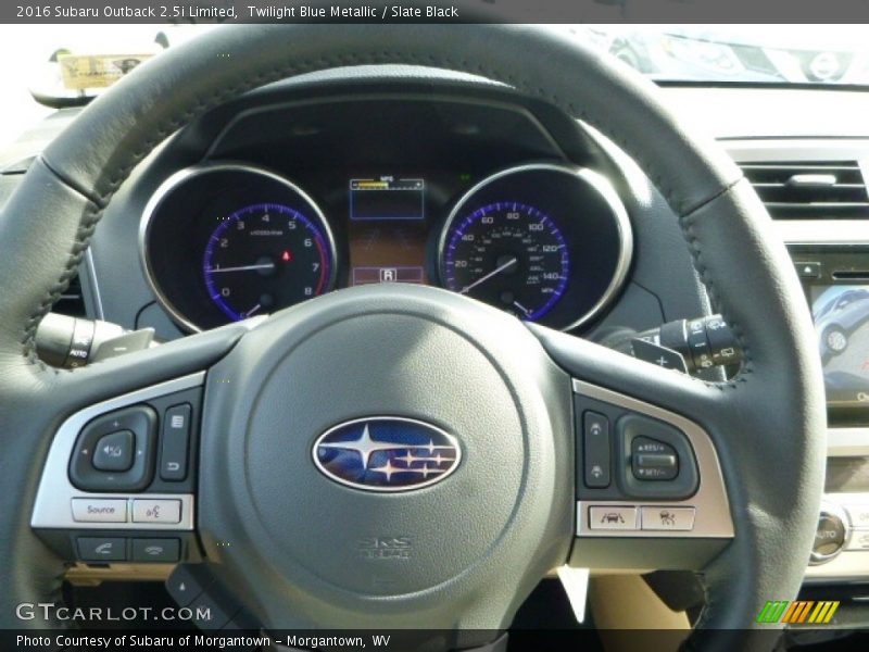 Twilight Blue Metallic / Slate Black 2016 Subaru Outback 2.5i Limited