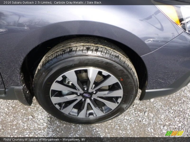 Carbide Gray Metallic / Slate Black 2016 Subaru Outback 2.5i Limited