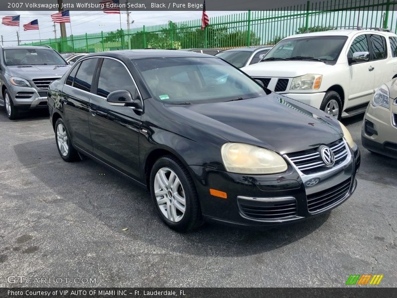 Black / Pure Beige 2007 Volkswagen Jetta Wolfsburg Edition Sedan