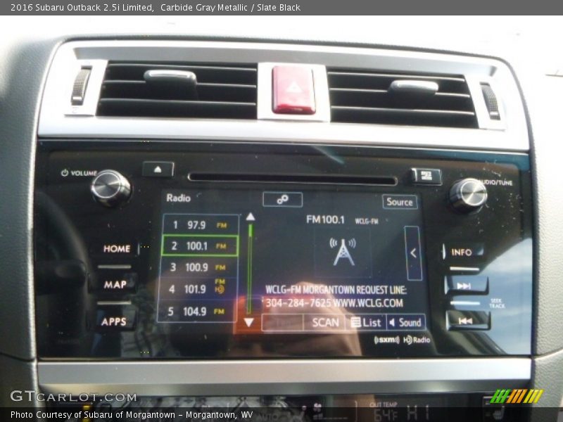 Carbide Gray Metallic / Slate Black 2016 Subaru Outback 2.5i Limited