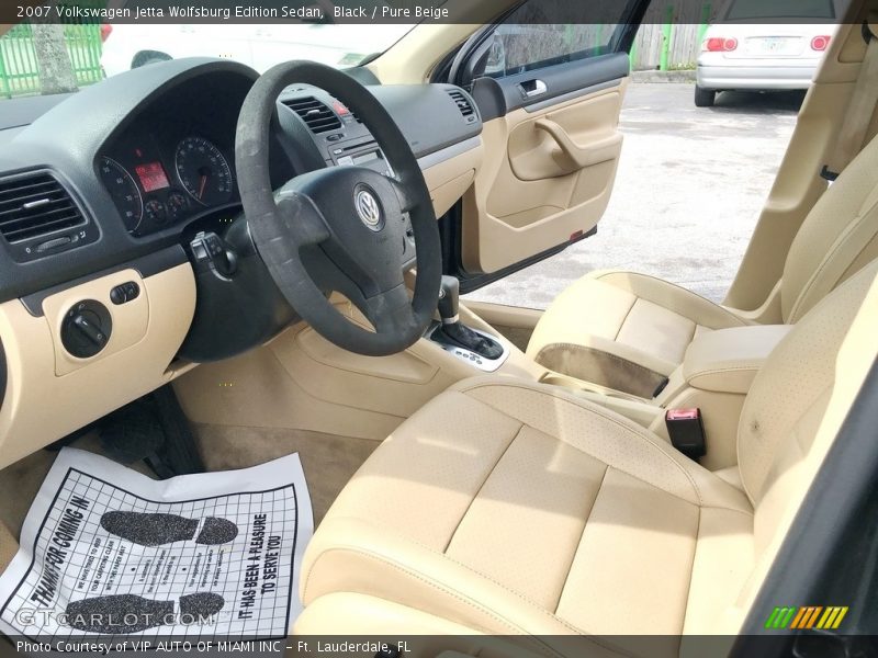 Black / Pure Beige 2007 Volkswagen Jetta Wolfsburg Edition Sedan
