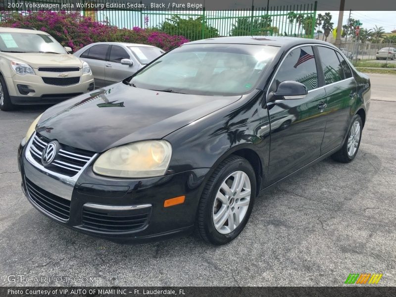 Black / Pure Beige 2007 Volkswagen Jetta Wolfsburg Edition Sedan
