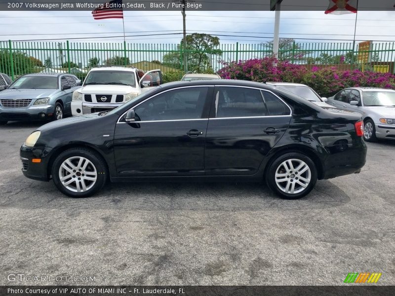 Black / Pure Beige 2007 Volkswagen Jetta Wolfsburg Edition Sedan
