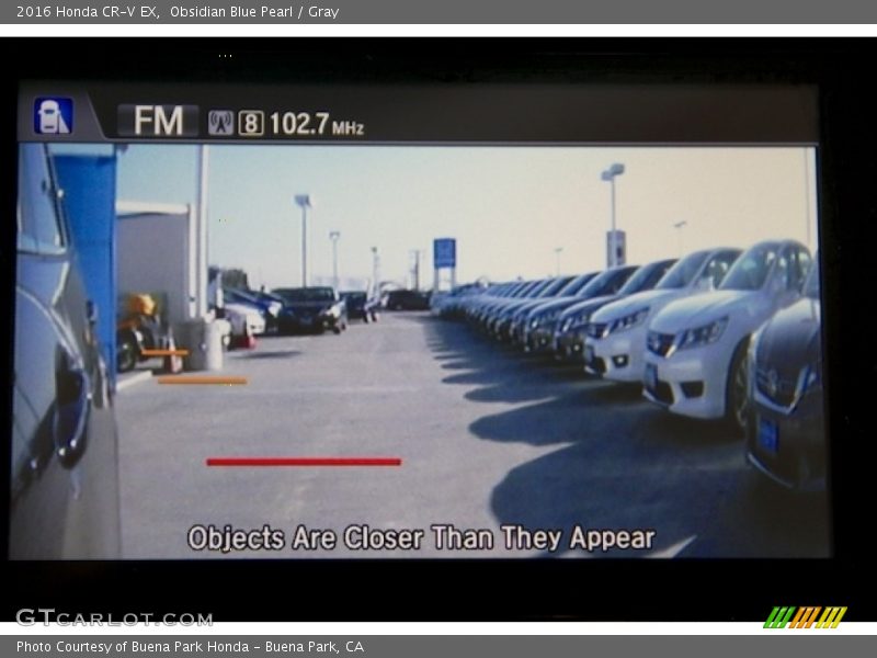 Obsidian Blue Pearl / Gray 2016 Honda CR-V EX