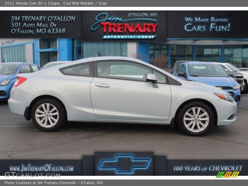 Cool Mist Metallic / Gray 2012 Honda Civic EX-L Coupe