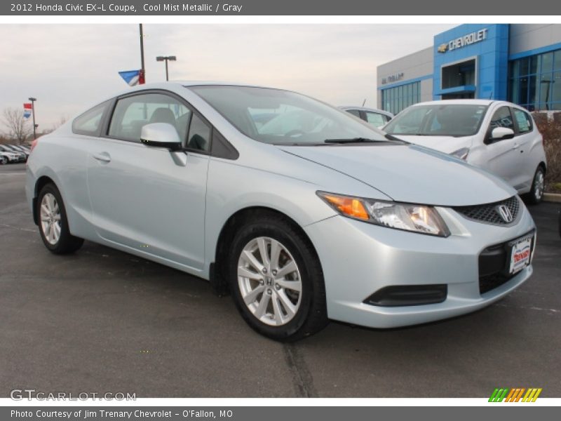 Cool Mist Metallic / Gray 2012 Honda Civic EX-L Coupe