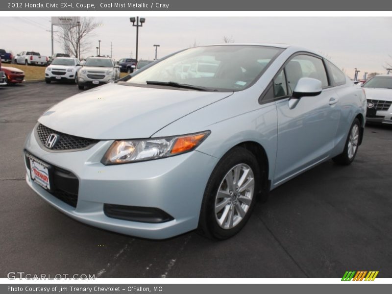 Cool Mist Metallic / Gray 2012 Honda Civic EX-L Coupe