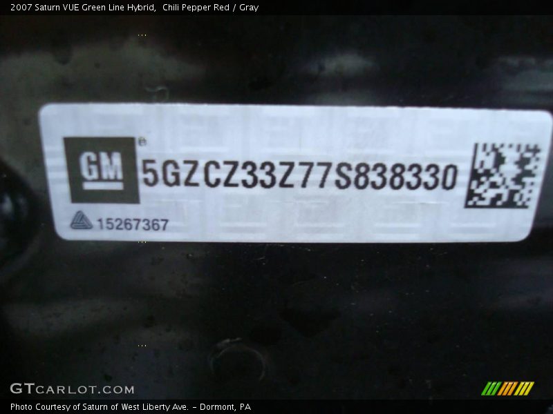Chili Pepper Red / Gray 2007 Saturn VUE Green Line Hybrid