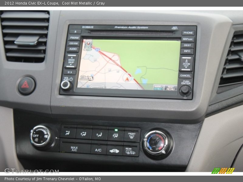 Cool Mist Metallic / Gray 2012 Honda Civic EX-L Coupe