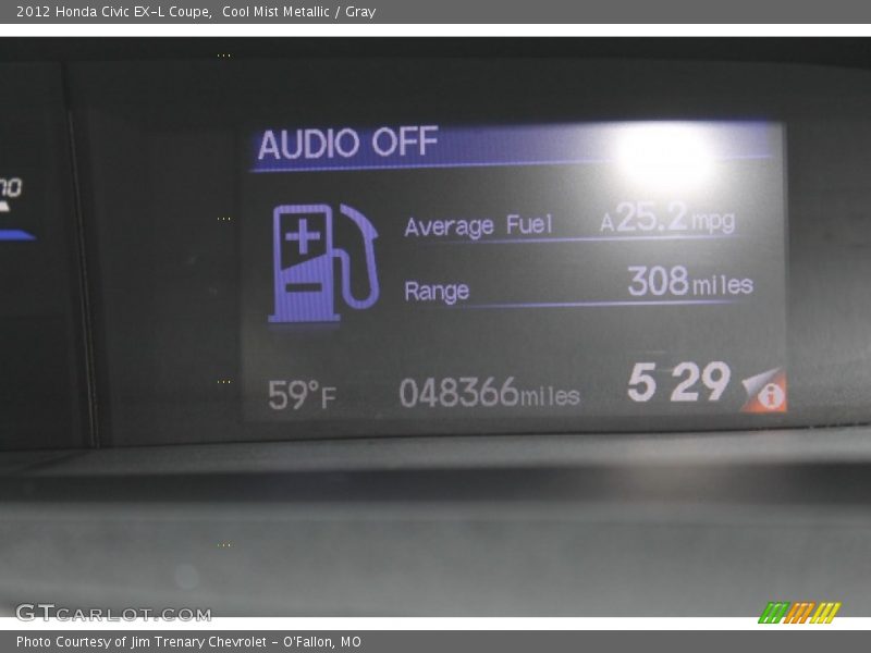 Cool Mist Metallic / Gray 2012 Honda Civic EX-L Coupe