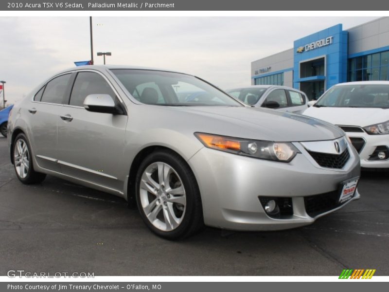 Palladium Metallic / Parchment 2010 Acura TSX V6 Sedan