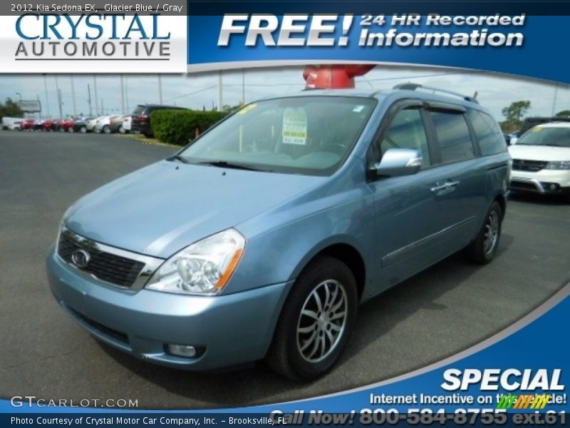 Glacier Blue / Gray 2012 Kia Sedona EX