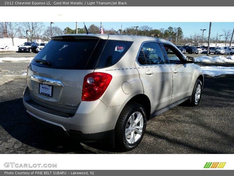 Gold Mist Metallic / Light Titanium/Jet Black 2012 Chevrolet Equinox LS