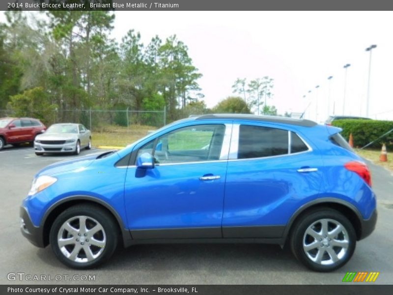 Brilliant Blue Metallic / Titanium 2014 Buick Encore Leather