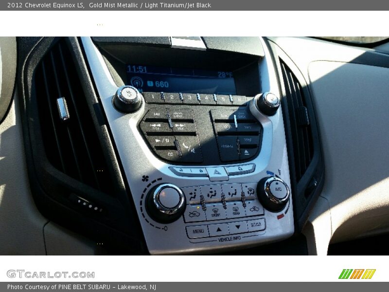 Gold Mist Metallic / Light Titanium/Jet Black 2012 Chevrolet Equinox LS