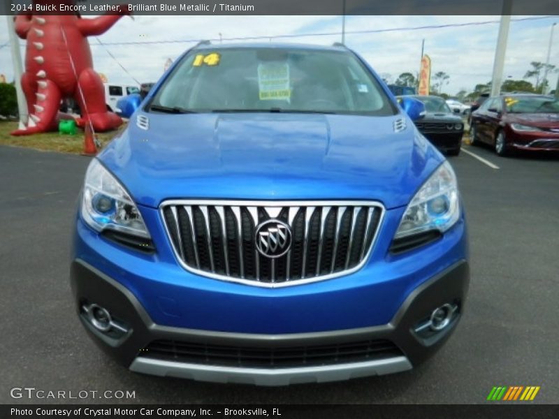 Brilliant Blue Metallic / Titanium 2014 Buick Encore Leather