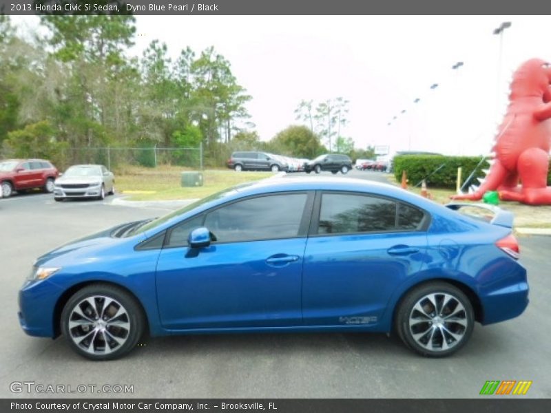 Dyno Blue Pearl / Black 2013 Honda Civic Si Sedan