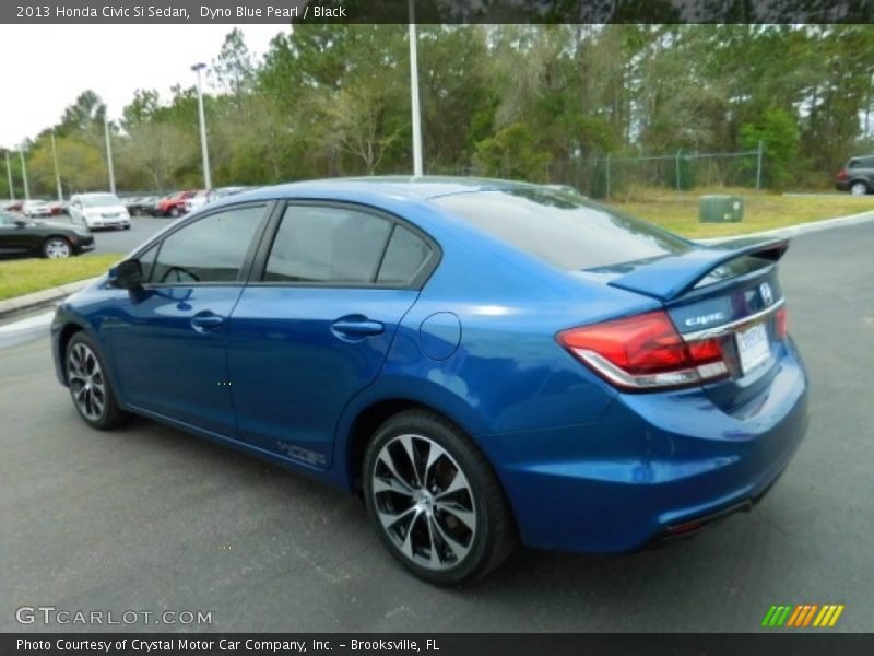 Dyno Blue Pearl / Black 2013 Honda Civic Si Sedan