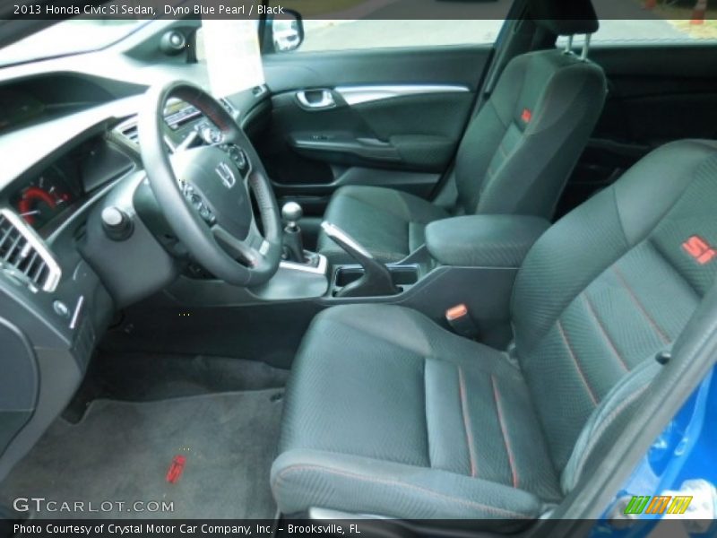 Dyno Blue Pearl / Black 2013 Honda Civic Si Sedan
