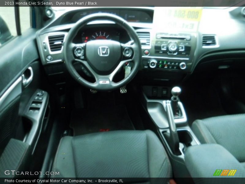 Dyno Blue Pearl / Black 2013 Honda Civic Si Sedan