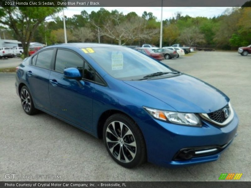 Dyno Blue Pearl / Black 2013 Honda Civic Si Sedan