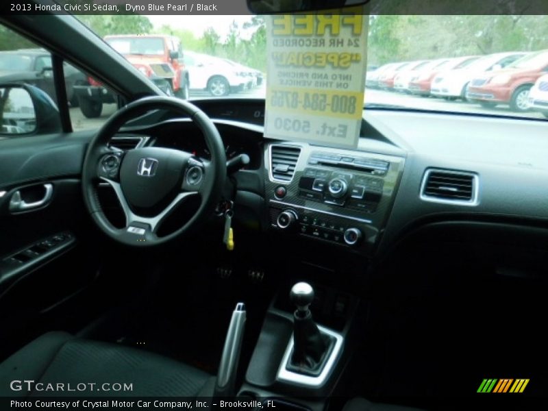 Dyno Blue Pearl / Black 2013 Honda Civic Si Sedan