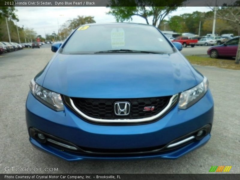 Dyno Blue Pearl / Black 2013 Honda Civic Si Sedan