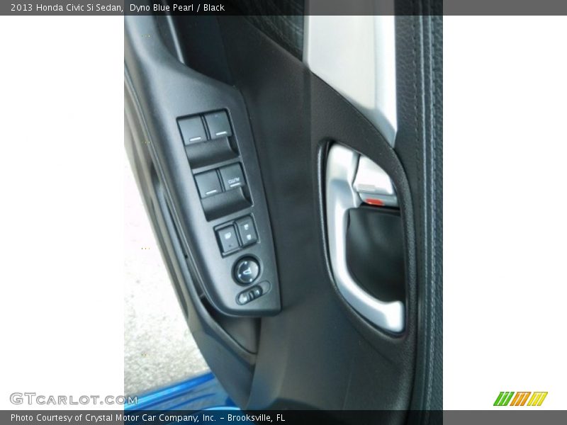 Dyno Blue Pearl / Black 2013 Honda Civic Si Sedan