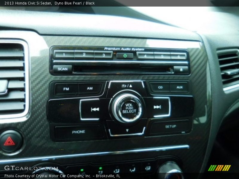Dyno Blue Pearl / Black 2013 Honda Civic Si Sedan