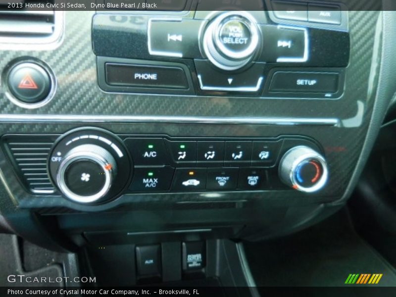 Dyno Blue Pearl / Black 2013 Honda Civic Si Sedan