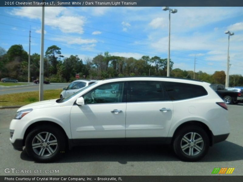 Summit White / Dark Titanium/Light Titanium 2016 Chevrolet Traverse LT