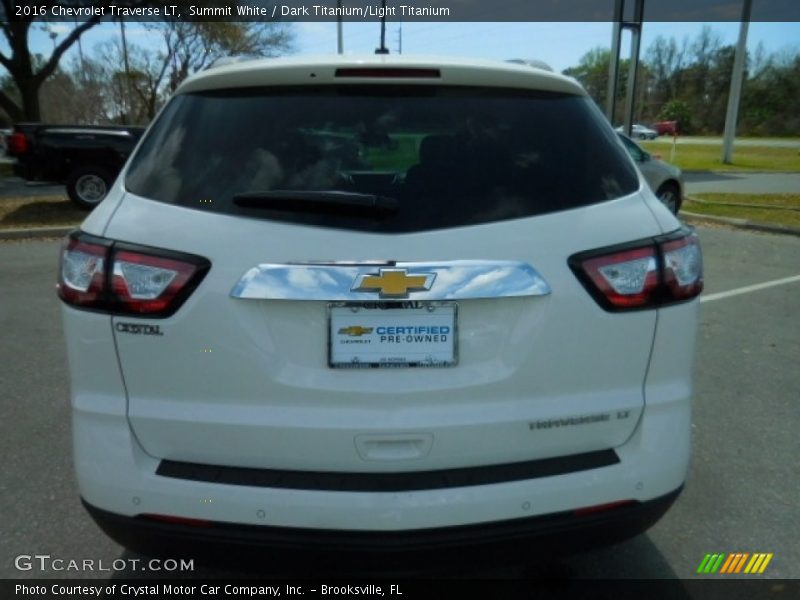 Summit White / Dark Titanium/Light Titanium 2016 Chevrolet Traverse LT