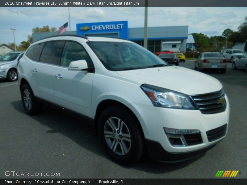 Summit White / Dark Titanium/Light Titanium 2016 Chevrolet Traverse LT