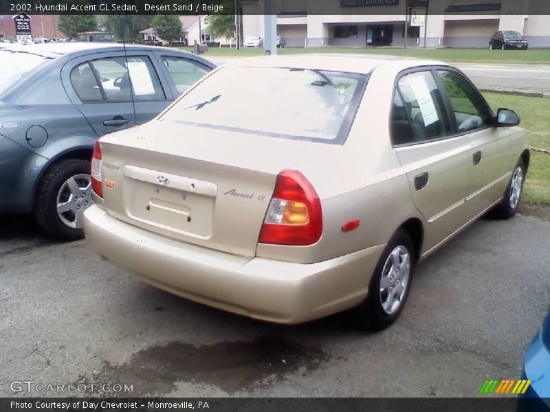 Desert Sand / Beige 2002 Hyundai Accent GL Sedan