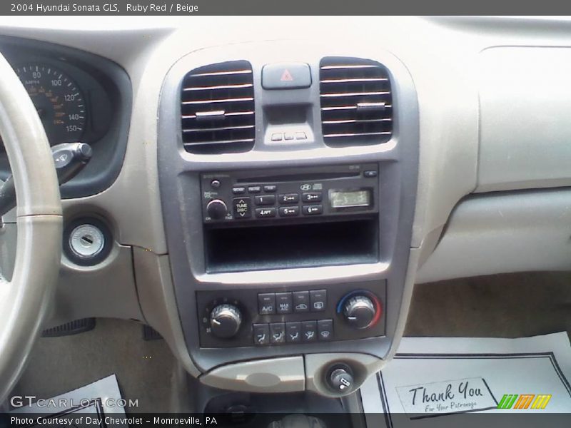 Ruby Red / Beige 2004 Hyundai Sonata GLS